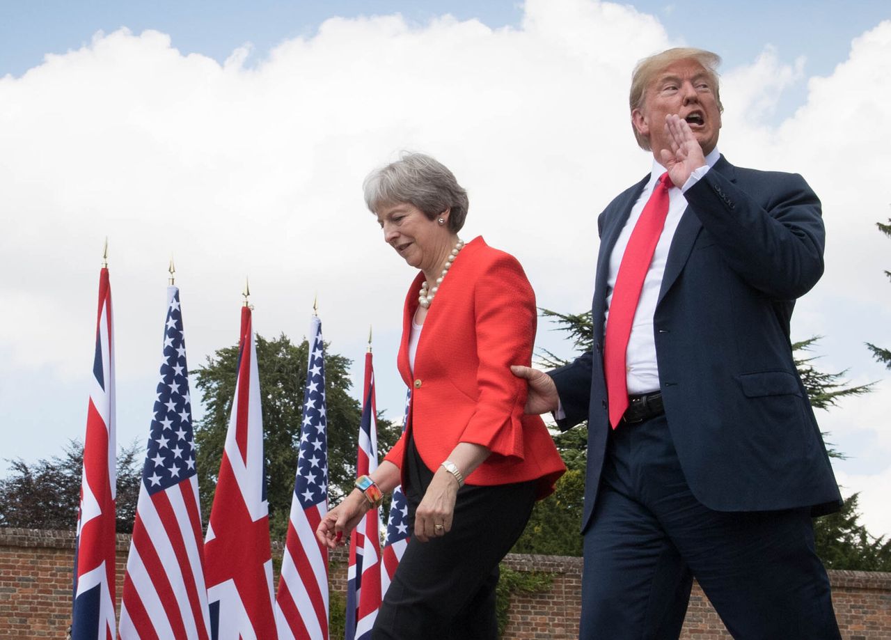 Theresa May and Donald Trump