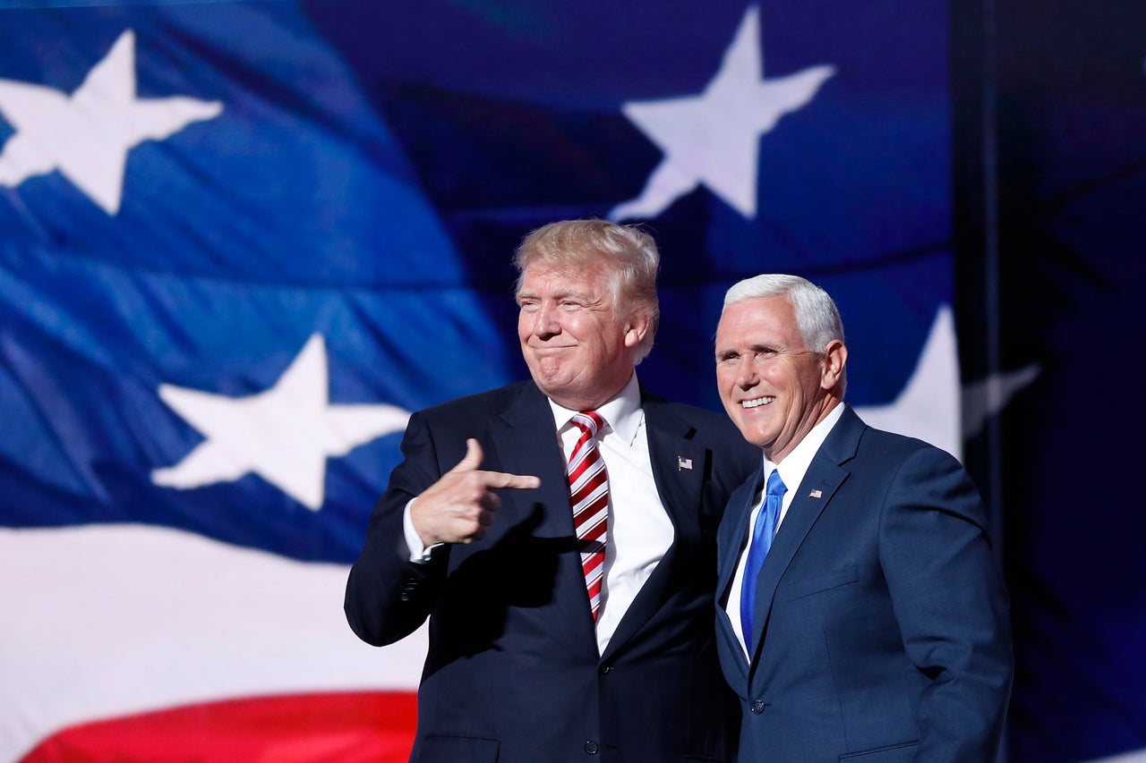 Trump and Vice-Presidential nominee at the 2016 Republican Convention