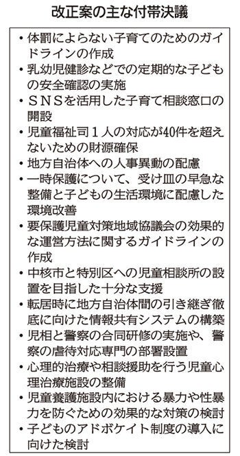 改正案の主な付帯決議