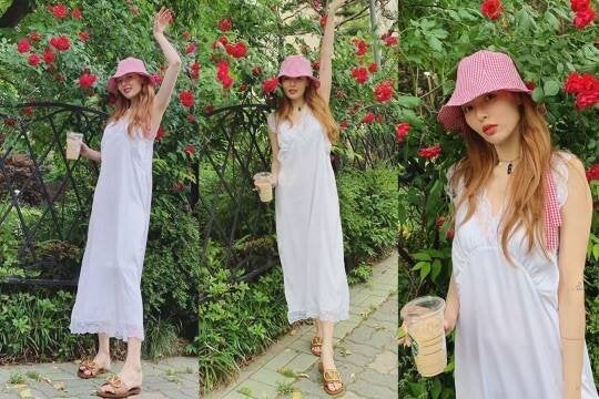 韩星夏季白色洋装私服穿搭图鉴