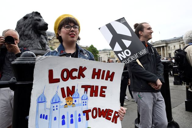 The Best Photos From The Anti Donald Trump Protest In London Huffpost