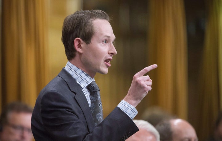 Conservative MP Michael Cooper rises during question period on Oct. 6, 2016.