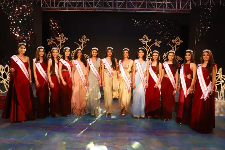 Participants at the fbb Colors Femina Miss India East 2019 on April 23, 2019 in Kolkata, India.