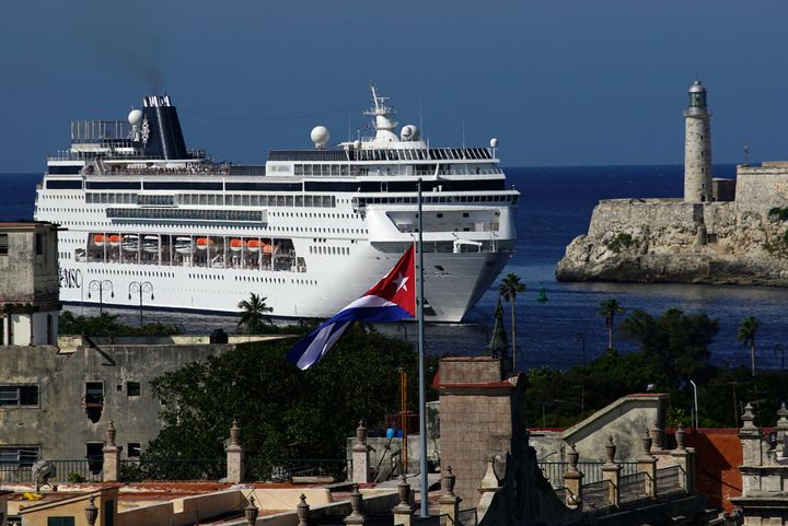 A cruise ship enters the port in Havana, Cuba, in 2016. The Trump administration on Tuesday said it is restricting leisure travel to the island in response to the Cuban government’s support of Venezuelan leader Nicolás Maduro.