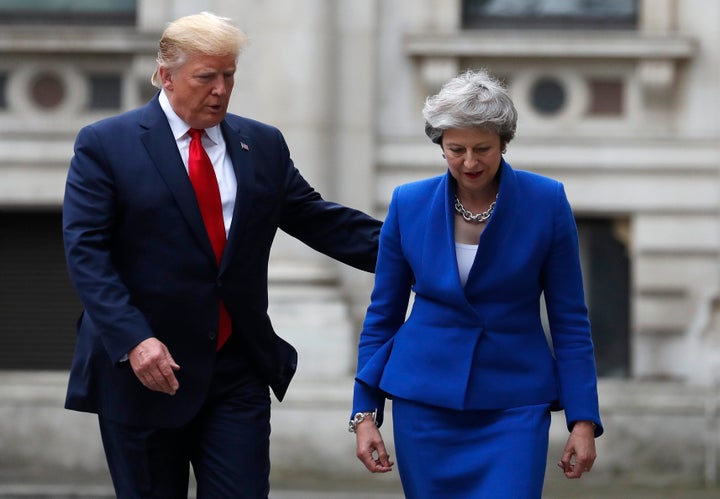 President Donald Trump and British Prime Minister Theresa May.