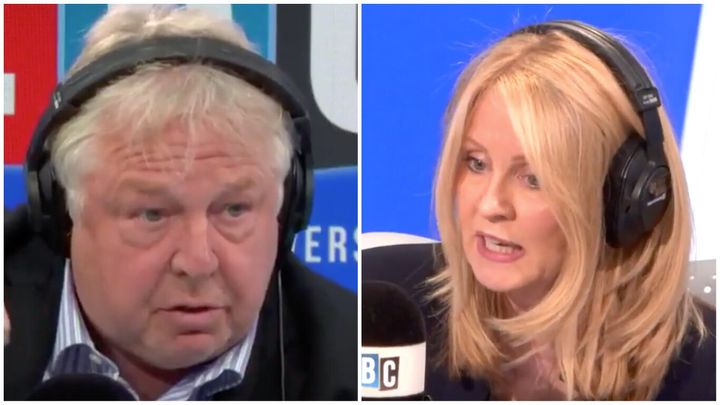 Presenter Nick Ferrari asked Esther McVey six times whether she would apologise for Universal Credit blunders.