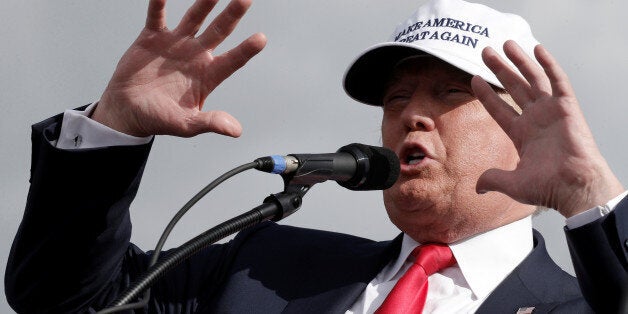 Republican U.S. presidential nominee Donald Trump speaks at a campaign rally in Lakeland, Florida, U.S., October 12, 2016.