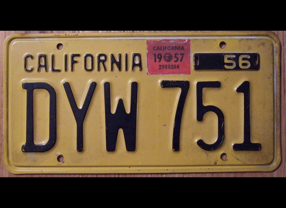CA 1965 License Plate
