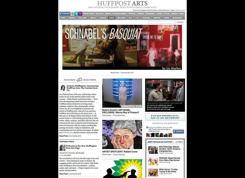 June 15th 2010, HuffPost Arts Launches