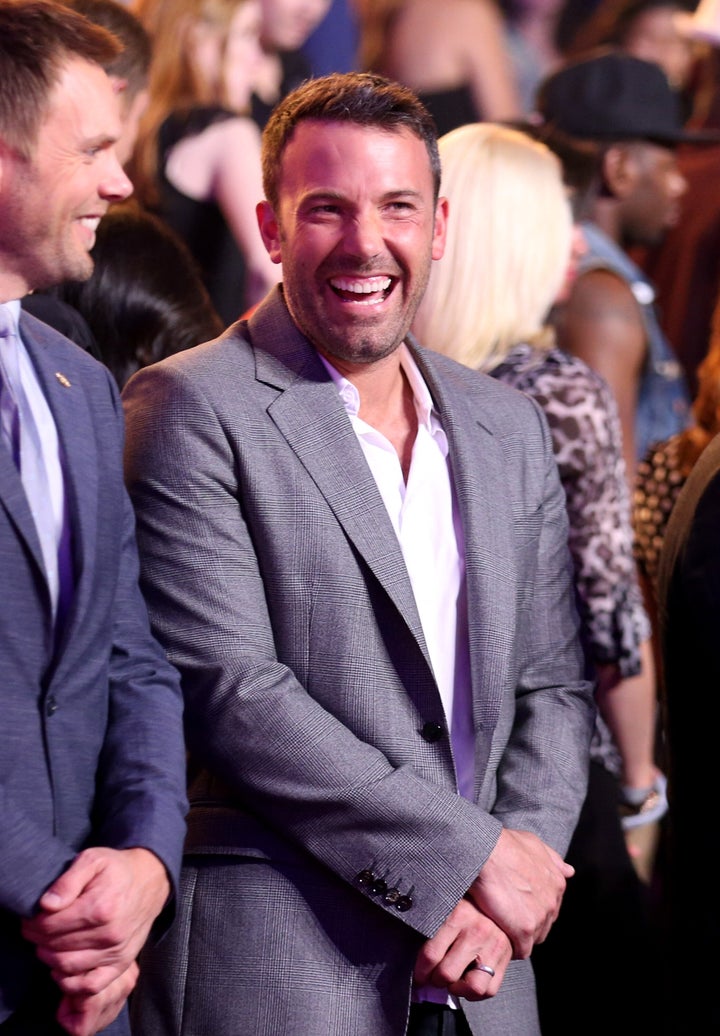 SANTA MONICA, CA - AUGUST 19: (L-R) Actors Joel McHale and Ben Affleck attend the 2012 Do Something Awards at Barker Hangar