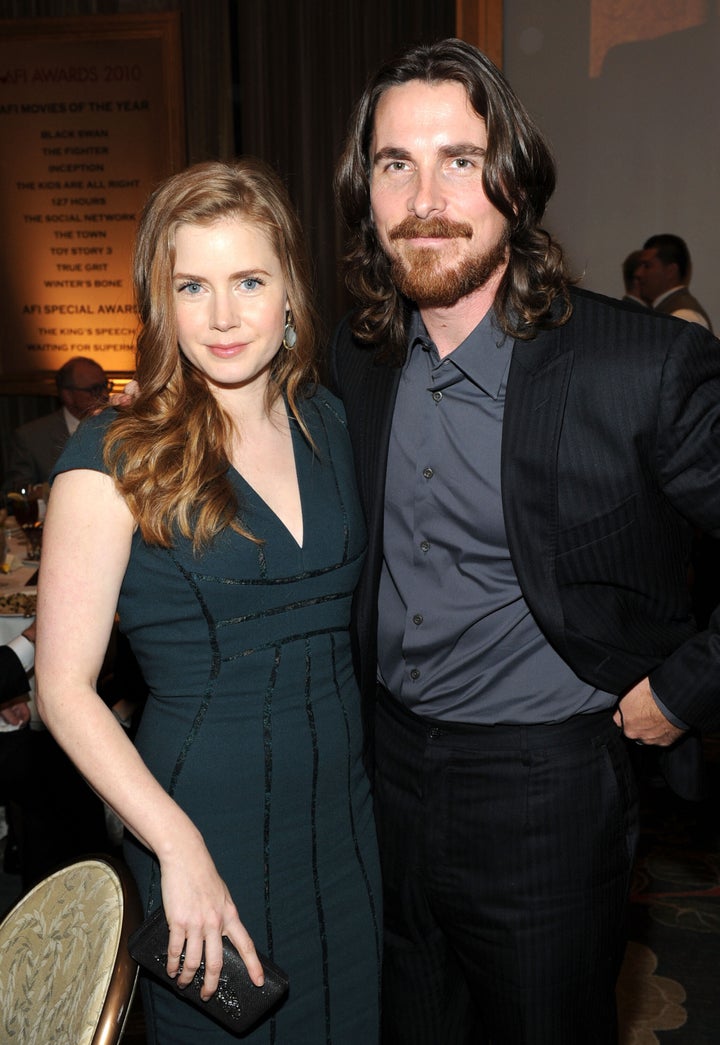 LOS ANGELES, CA - JANUARY 14: Actors Amy Adams (L) and Christian Bale attend the Eleventh Annual AFI Awards reception at the