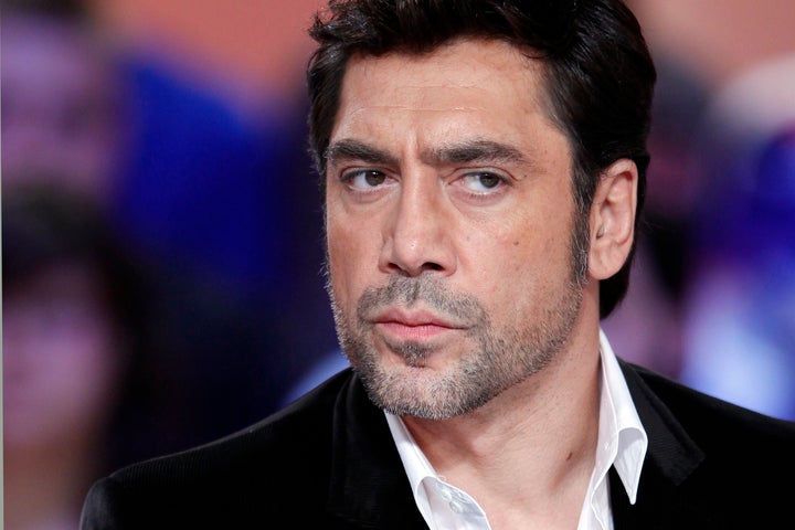 Spanish actor Javier Bardem, starring in the new James Bond film 'Skyfall', takes part in the TV show 'Le grand journal' on a set of French TV Canal+, on October 25, 2012 in Paris. AFP PHOTO / THOMAS SAMSON (Photo credit should read THOMAS SAMSON/AFP/Getty Images)