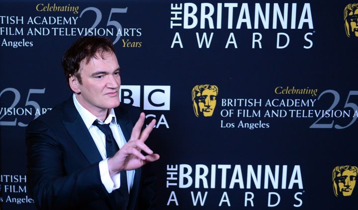 Director Quentin Tarantino poses on arrival for BAFTA's 2012 Britannia Awards on November 7, 2012 in Beverly Hills, California. AFP PHOTO / Frederic J. BROWN (Photo credit should read FREDERIC J. BROWN/AFP/Getty Images)