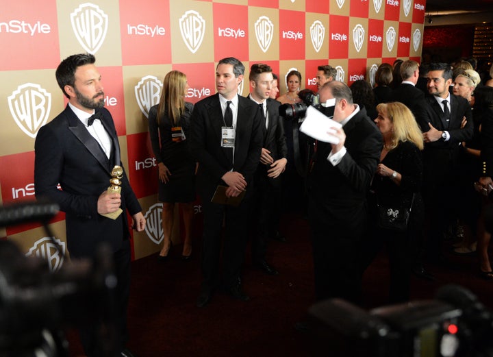 BEVERLY HILLS, CA - JANUARY 13: Actor-director Ben Affleck, winner of Best Director of a Motion Picture for 'Argo,' attends the 14th Annual Warner Bros. And InStyle Golden Globe Awards After Party held at the Oasis Courtyard at the Beverly Hilton Hotel on January 13, 2013 in Beverly Hills, California. (Photo by Jason Merritt/Getty Images)