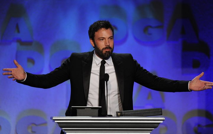 LOS ANGELES, CA - FEBRUARY 02: Director Ben Affleck accepts the Outstanding Directorial Achievement in Feature Film for 2012 award for 'Argo' onstage during the 65th Annual Directors Guild Of America Awards at Ray Dolby Ballroom at Hollywood & Highland on February 2, 2013 in Los Angeles, California. (Photo by Kevin Winter/Getty Images)