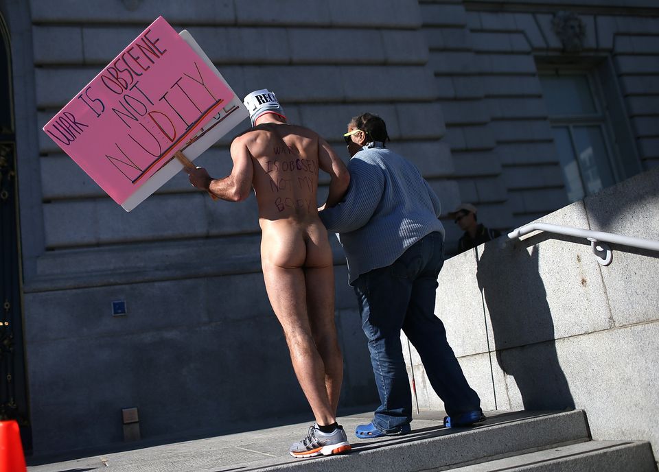 Nude Activists Protest City's Ban On Nudity
