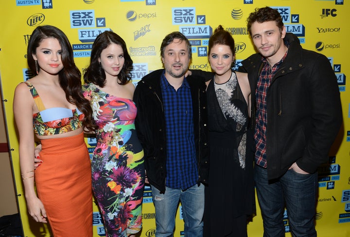 AUSTIN, TX - MARCH 10: (L-R) Actress Selena Gomez, actress Rachel Korine, director Harmony Korine, actress Ashley Benson and