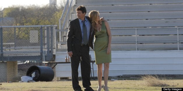 FRIDAY NIGHT LIGHTS -- 'Tomorrow's Blues' Episode 313 -- Pictured: (l-r) Kyle Chandler as Eric Taylor, Connie Britton as Tami Taylor -- Photo by: Bill Records/NBC/NBCU Photo Bank