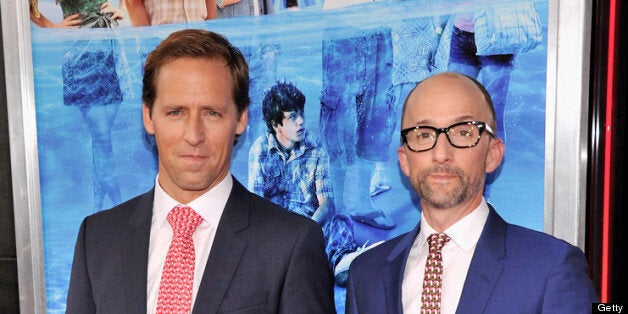NEW YORK, NY - JUNE 26: Actor Nat Faxon (L) and actor Jim Rash attend 'The Way, Way Back ' New York Premiere at AMC Loews Li