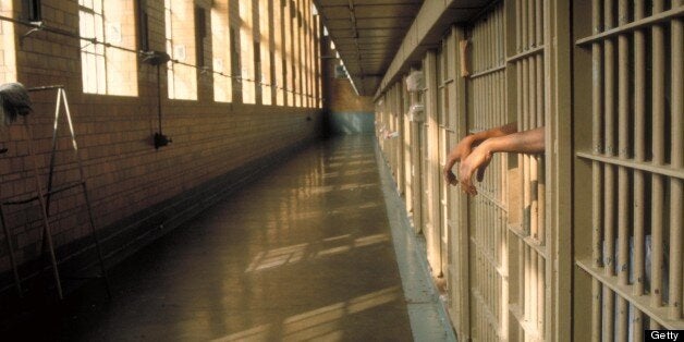 Cell block, site of 1984 murder of inmate Arthur Dade by 3 inmates, 1 of whom, Lloyd Schlup, was convicted & sentenced to death at Jefferson City Correctional Ctr. (Photo by William F. Campbell//Time Life Pictures/Getty Images)