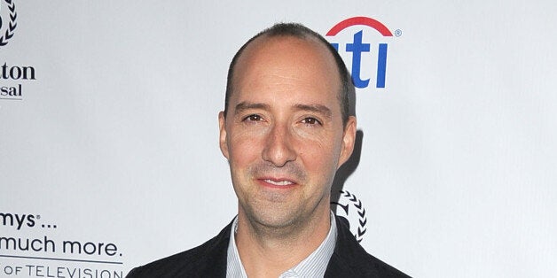 UNIVERSAL CITY, CA - AUGUST 19: Tony Hale arrives at the Academy Of Television Arts & Sciences' Performers Peer Group Cockta