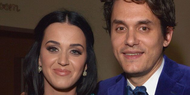 BEVERLY HILLS, CA - FEBRUARY 10: (L-R) Singer Katy Perry and musician John Mayer attend Sony Music Grammy Reception at Bar Nineteen 12 on February 10, 2013 in Beverly Hills, California. (Photo by Lester Cohen/WireImage)