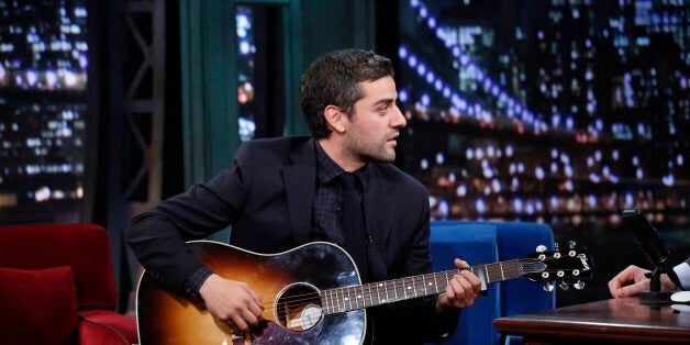 LATE NIGHT WITH JIMMY FALLON -- Episode 940 -- Pictured: Oscar Isaac on Monday, December 9, 2013 -- (Photo by: Lloyd Bishop/N