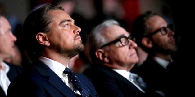 SANTA BARBARA, CA - FEBRUARY 06: Actor Leonardo DiCaprio and director Martin Scorsese attend the Cinema Vanguard Award to Martin Scorsese and Leonardo DiCaprio at the Arlington Theatre on February 6, 2014 in Santa Barbara, California. (Photo by Mark Davis/Getty Images for SBIFF)