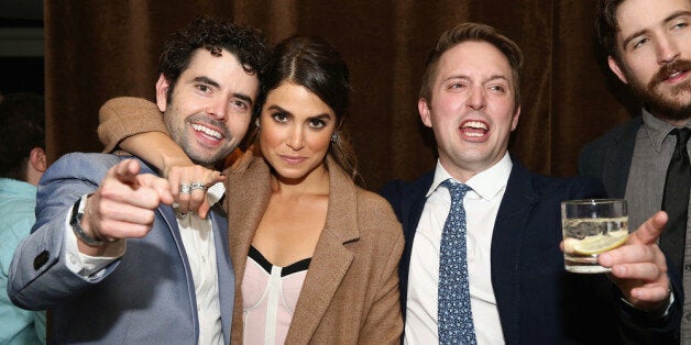 NEW YORK, NY - APRIL 21: (L-R) Actors Nick Rutherford, Nikki Reed and Beck Bennett attend the 'Intramural' Premiere after pa