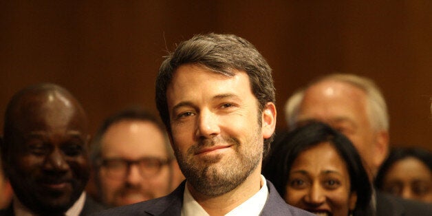 WASHINGTON, DC - FEBRUARY 26: US actor and founder of the Eastern Congo Initiative, Ben Affleck during the Senate Foreign Relations Committee hearing on 'Prospects for Peace in the Democratic Republic of Congo and Great Lakes Region', on Capitol Hill in Washington, DC, on February 26, 2014. (Photo by Bariskan Unal/Anadolu Agency/Getty Images)