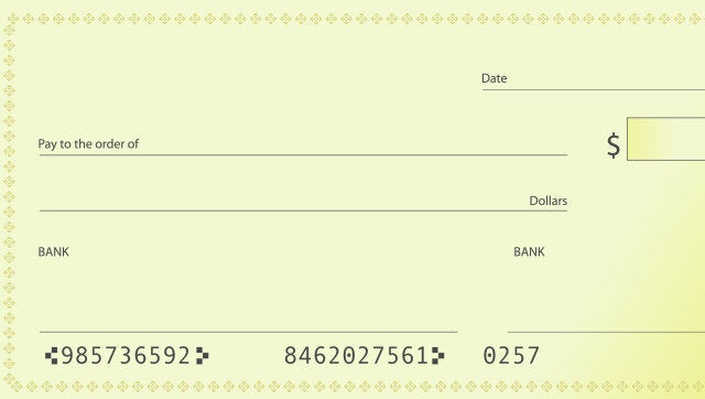 bank check illustration...