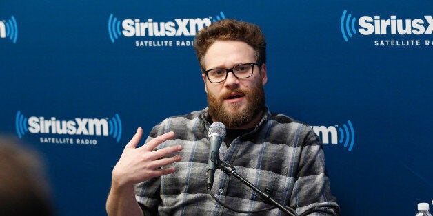 NEW YORK, NY - DECEMBER 15: Seth Rogen takes part in a SiriusXM Town Hall with Seth Rogen and James Franco with host Lisa Lampinelli on SiriusXM's Entertainment Weekly Radio channel at the SiriusXM Studios on December 15, 2014 in New York City. (Photo by Cindy Ord/Getty Images for SiriusXM)