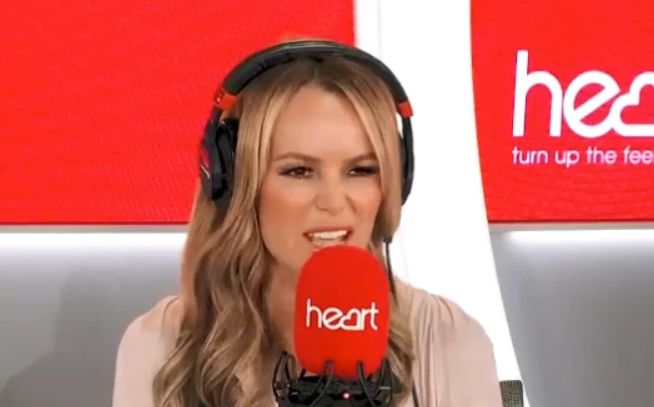 Amanda during Holden's Hot Seat on the Heart Breakfast Show