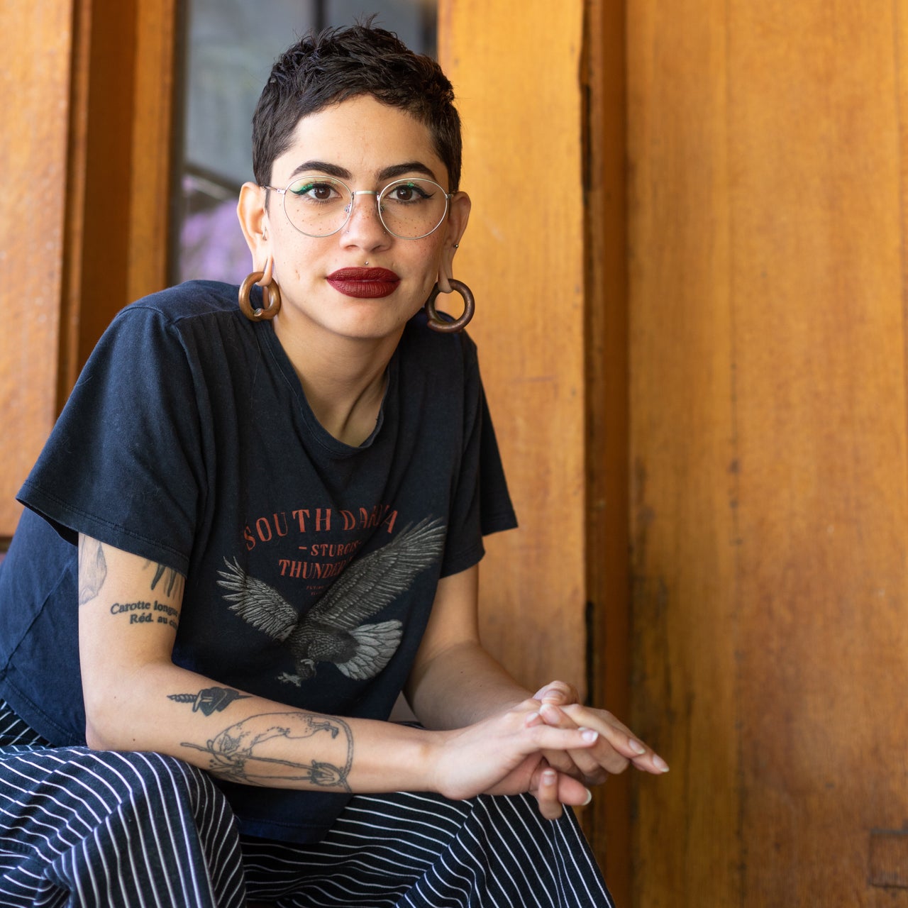 Jack Qu’emi Gutiérrez photographed at their home in the West Adams neighborhood of LA on June 5, 2019.