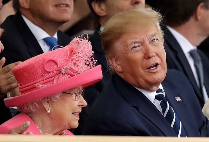 The Queen and Trump at a D-Day event 