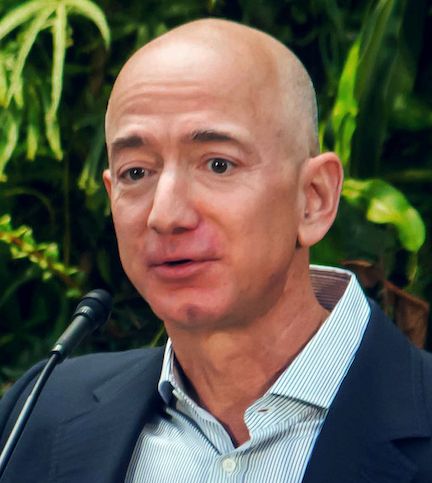 Amazon CEO Jeff Bezos speaks at an event in Seattle.
