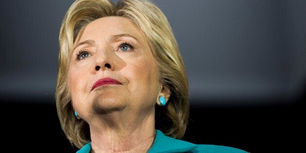 COMMERCE, CA - Democratic Candidate for President former Secretary of State Hillary Clinton speaks to California voters at IBEW Local 11 in Commerce, California on Tuesday May 24, 2016. (Photo by Melina Mara/The Washington Post via Getty Images)