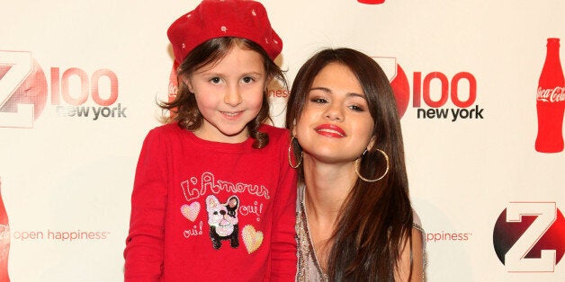 Selena Gomez (R) and a guest attend Z100 and Coca Cola's All Access Lounge pre-show at Hammerstein Ballroom on December 10, 2010 in New York City. (Photo by Donald Bowers/WireImage for Clear Channel)