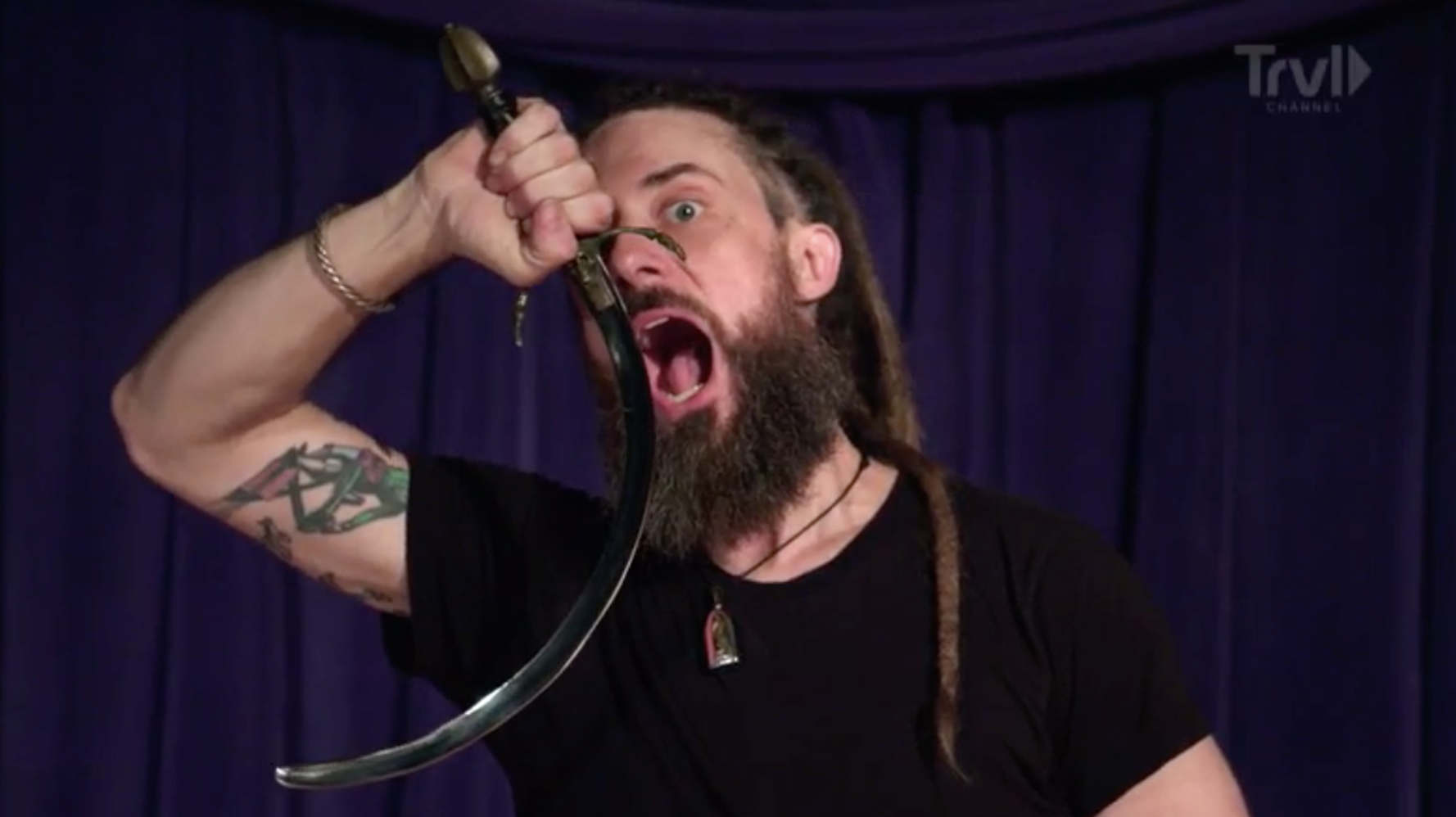 sword-swallower-attempts-to-swallow-blade-curved-120-degrees-huffpost