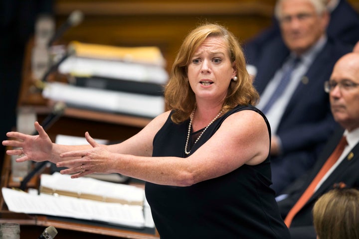 Social Services Minister Lisa MacLeod during question period at Queen's Park last summer. One of her first moves was to cancel the basic income pilot project.
