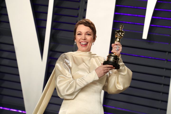 Olivia Colman at the Academy awards 