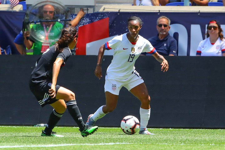 Crystal Dunn typically plays as an attacker for her club, but her versatility and the American team's depth upfront mean she starts as a defender for the USWNT.