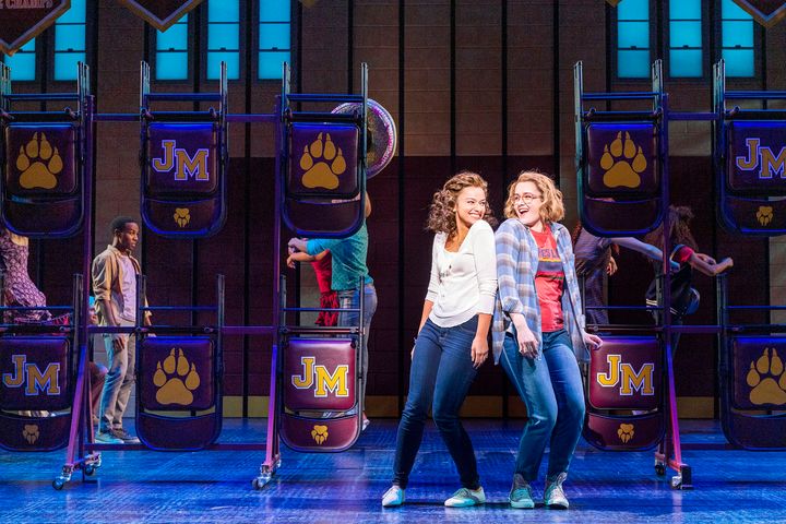 The musical stars Caitlin Kinnunen, right, and Isabelle McCalla as a same-sex teen couple banned from attending their prom together.