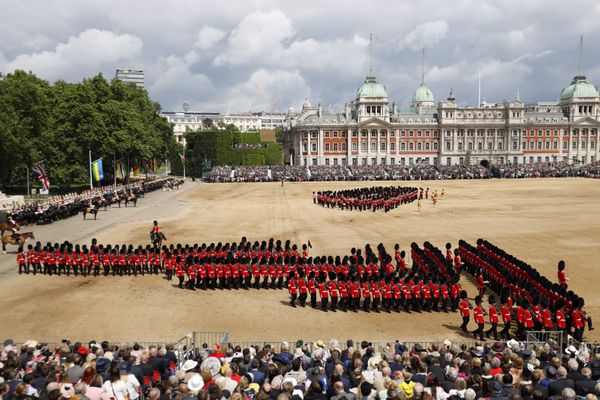 Trooping the Colour, pictured from above.