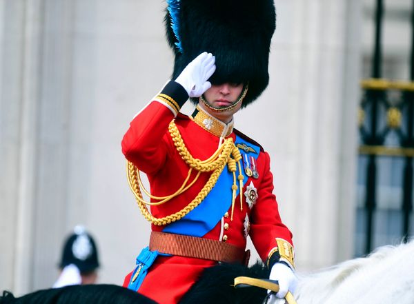 Prince William, Duke of Cambridge, rode on horseback.