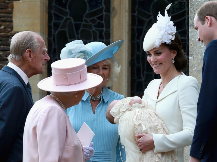 The christening of Princess Charlotte of Cambridge on July 5, 2015 in King's Lynn, England.