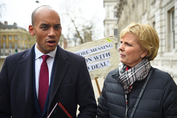 Chuka Umunna and ex-Change UK MP Anna Soubry.