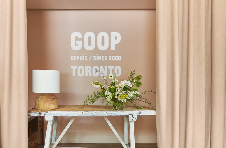 Goop's pop-up location at the Hazelton Hotel in Toronto.