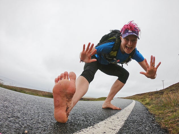 running a marathon in barefoot shoes