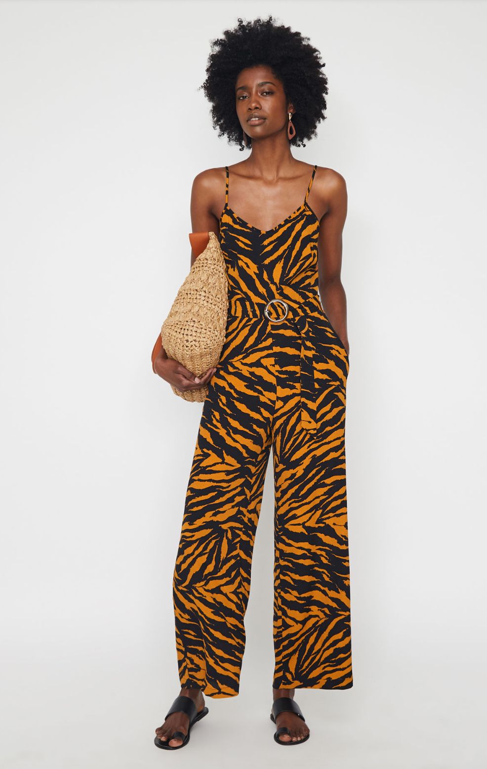 warehouse dandelion print jumpsuit